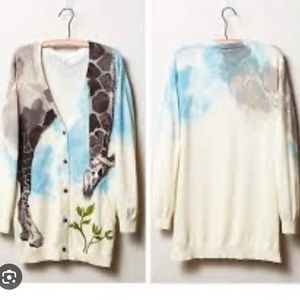 Anthropologie giraffe sweater